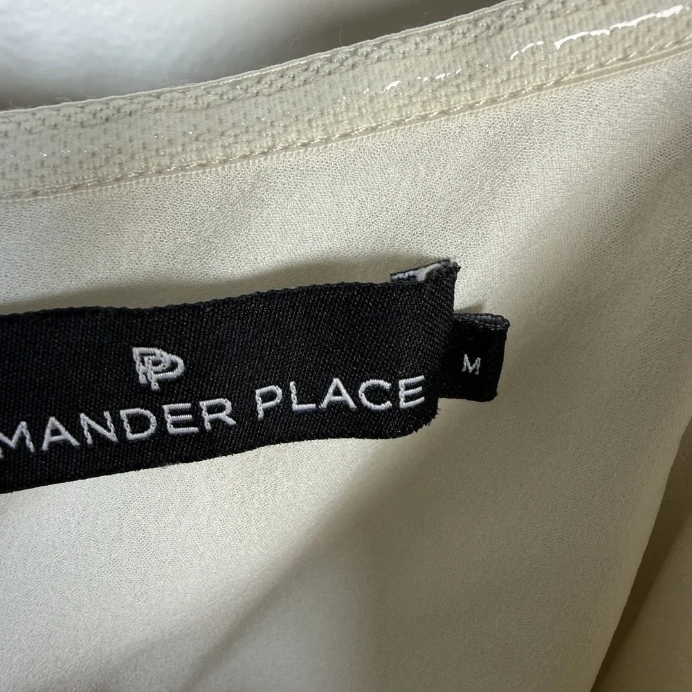 Tuckernuck Pomander Place Puff Sleeve Pippa Blouse Ivory Sz Medium Ballon Sleeve